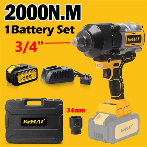 Keelat Kid N M Ah Batteri Cordless Impact Wrench High Torque