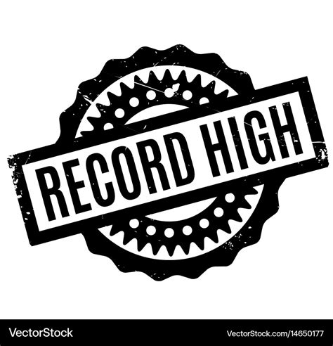 Record High Rubber Stamp Royalty Free Vector Image