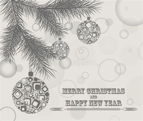 Merry Christmas Design Greeting Card Stock Vector Illustration Of