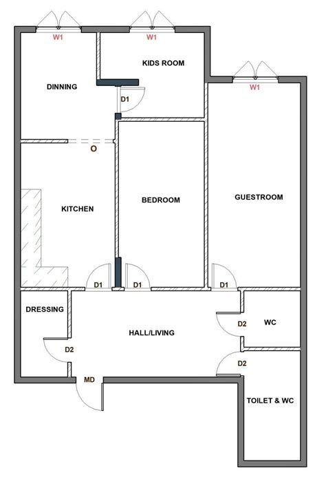 Entry 4 By Jansher143 For 2d Floor Plan Options Arrangement Of Floor Plan Freelancer