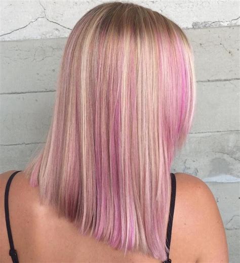 Blonde And Pink Highlights