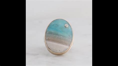 Jamie Joseph Oval Blue Indonesian Fossilized Opalized Wood Ct