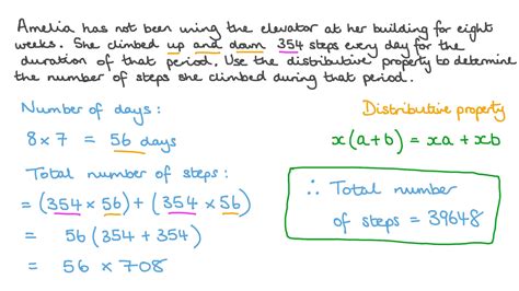 Question Video Solving Word Problems Involving The Distributive