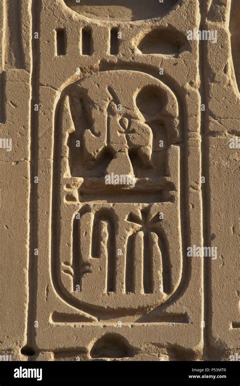 El arte egipcio complejo del templo de Karnak La escritura jeroglífica