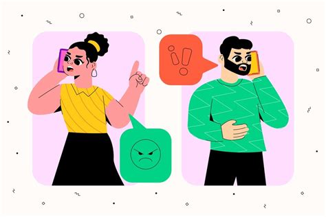 Free Vector Hand Drawn People Talking On The Phone Illustration