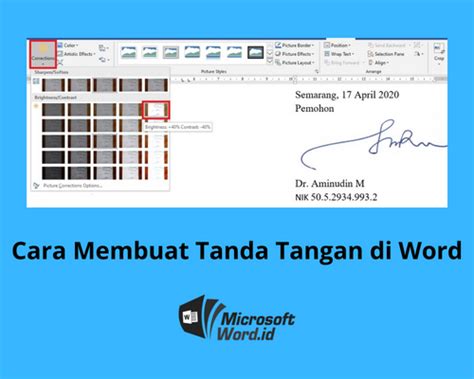 4 Cara Membuat Tanda Tangan Di Word Mudah Banget NBKomputer