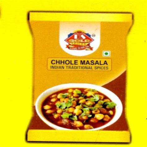 Blended Organic Chole Masala Powder Packaging Type Plastic Packet