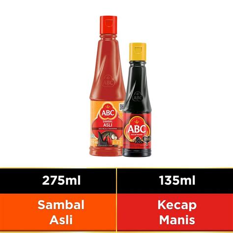 Jual ABC Kecap Manis 135 ML Sambal Asli 275 ML Shopee Indonesia