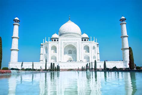 Building Sky Taj Mahal India Mosque Church Wonder Of The World