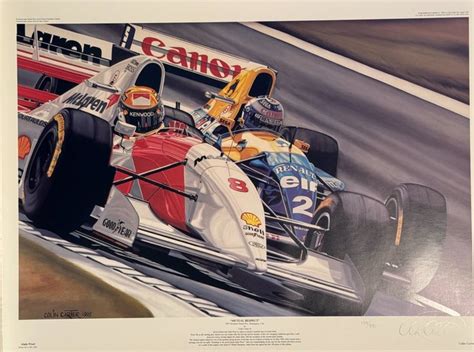 Colin Carter Reproduction D Une Lithographie MUTUAL RESPECT Ayrton