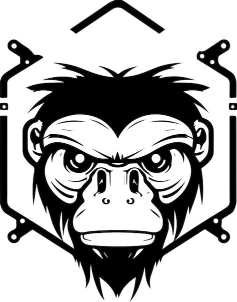 Premium Vector Cyborg Ape Esport Mascot Logo Design Tech Illustration