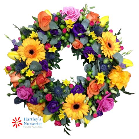 Colourful Wreath Buy Online Or Call 0151 526 1577