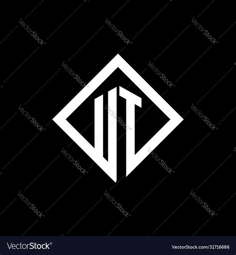 Ut logo monogram with square rotate style design Vector Image