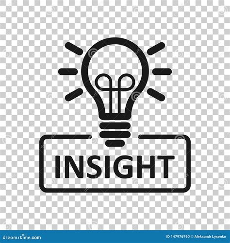 Insight Icon In Transparent Style Bulb Vector Illustration On Isolated