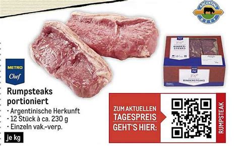 Metro Chef Rumpsteaks Portioniert Angebot Bei Metro Prospekte De