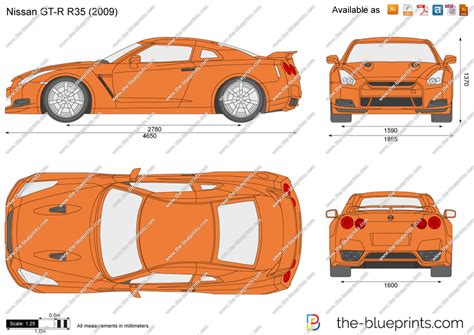 The Vector Drawing Nissan Gt R R35