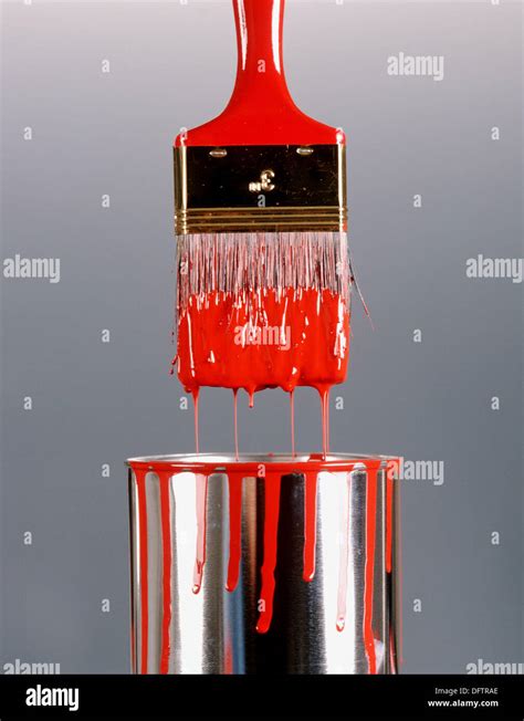 Paintbrush Dripping Red Paint Hi Res Stock Photography And Images Alamy