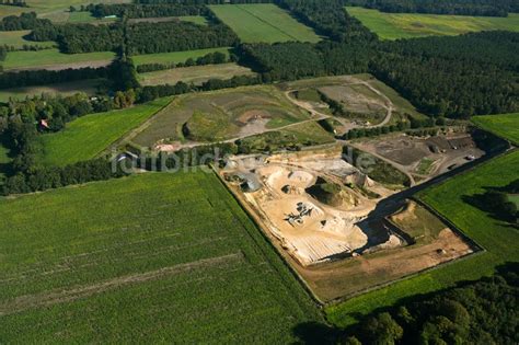 Dersenow Von Oben Kies Tagebau In Dersenow Im Bundesland Mecklenburg