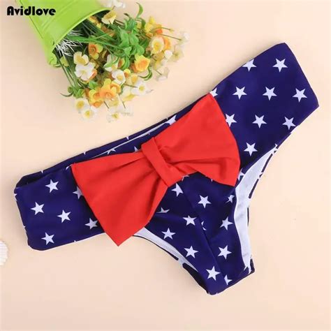 Aliexpress Buy Print Lady Swimming Red Bikini Star White Sexy New Beach Blue Swimsuit