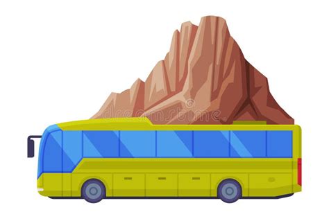 Guiamento Longo Por ônibus De Turismo Ao Longo Do Pico Da Montanha Como