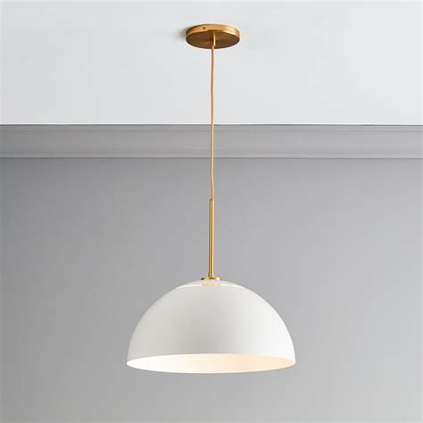 Sculptural Metal Pendant Light Large Metal Shade Brass Canopy West Elm Modern Pendant