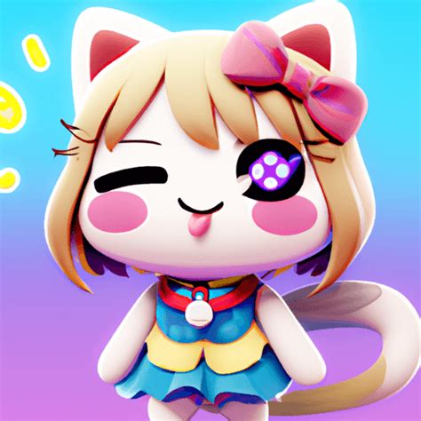 Chibi Anime Cat 3d Graphic · Creative Fabrica