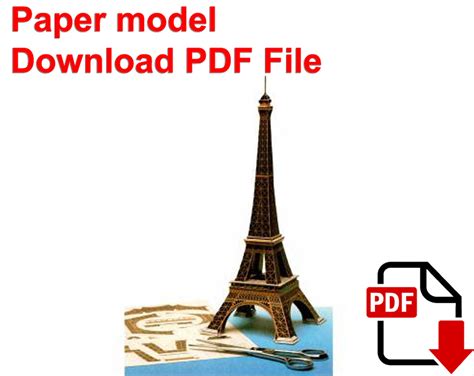 Eiffel Tower, Papercraft, 3D Paper Model, Animal, Zoo, Paper Craft, Template PDF, Diy Paper ...