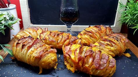 Patatas Hasselback Con Bacon Y Cheddar Youtube