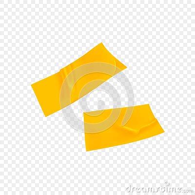 Yellow Duct Repair Tape Isolated On Transparent Background Realistic