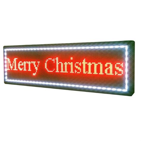 P10 Outdoor Led Message Signs , 52x14inch Scrolling Led Car Sign