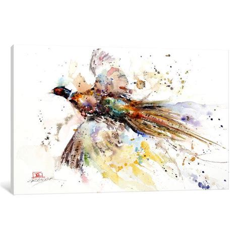 Icanvas Colorful Pheasant By Dean Crouser Canvas Print Bird Canvas