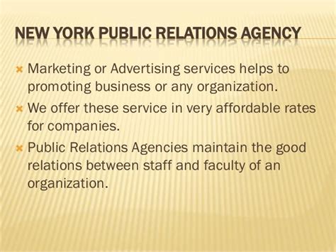 New York Public Relations Agency