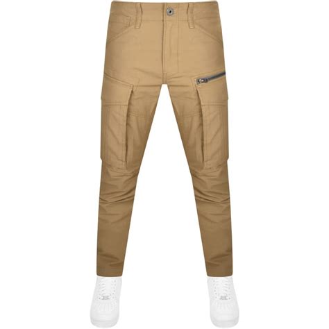 G Star Raw Rovic Tapered Cargo Trousers Brown Mainline Menswear