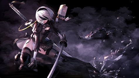 Yorha 2b Nier Automata Katana Swords 4k Wallpaper 45 Off