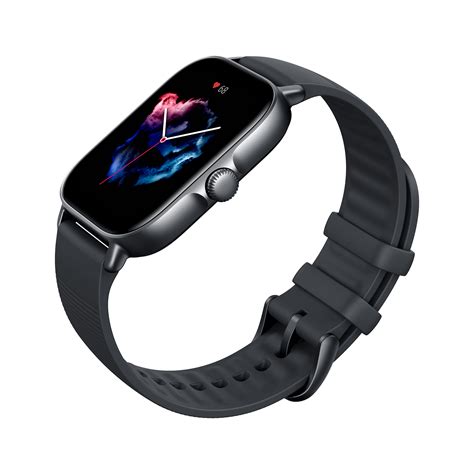 Išmanusis laikrodis Amazfit GTS 3 Grafito juodos spalvos korpusas ir