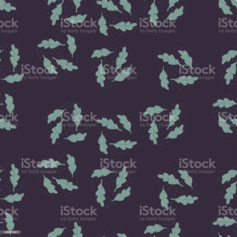 Oak Leaf Seamless Pattern Plant Background Stock Illustration