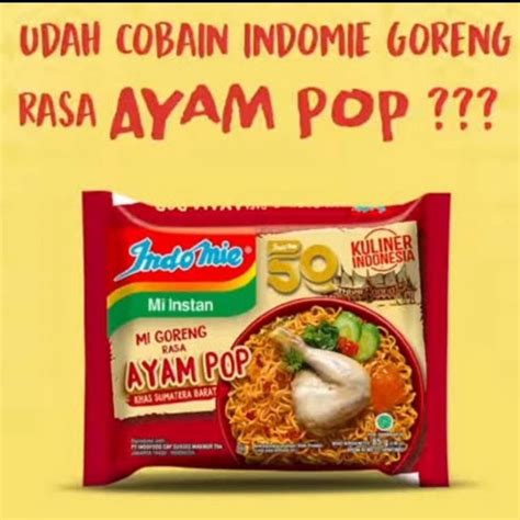 Jual Indomie Mi Goreng Rasa Ayam Pop Khas Sumatera Barat Mie Goreng