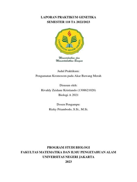 Laporan Praktikum Kromosom Tumbuhan Pdf