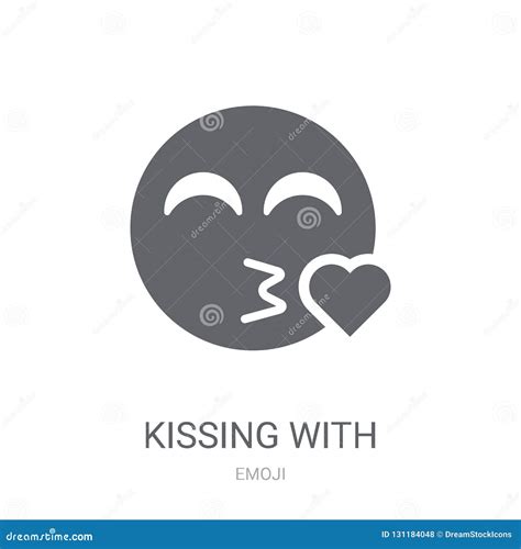 Kissing With Smiling Eyes Emoji Icon. Trendy Kissing With Smiling Eyes Emoji Logo Concept On ...