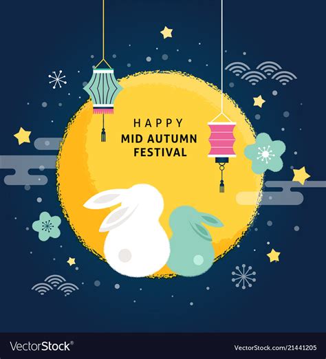 Happy Mid Autumn Festival Royalty Free Vector Image