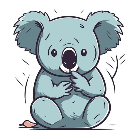 Premium Vector Cute Cartoon Koala Vector Illustration Of A Koala