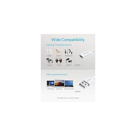 Buy Anker Usb A To Lightning Audio Adapter Cable Mfi Certified Female Lightning Dongle