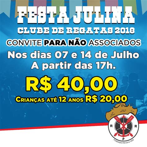 Convite Festa Julina Clube De Regatas