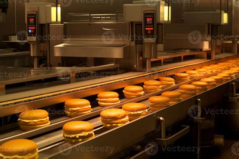 Automated Fast Food Hamburger Factory Stock Photo At Vecteezy