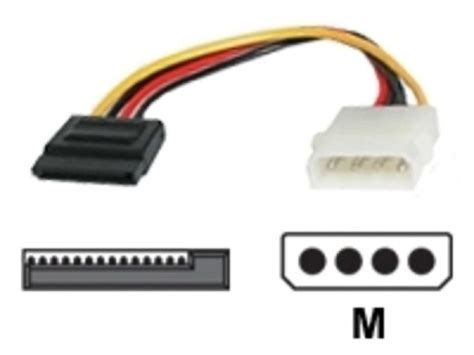 Startech In Pin Molex To Sata Power Cable Adapter Ebuyer