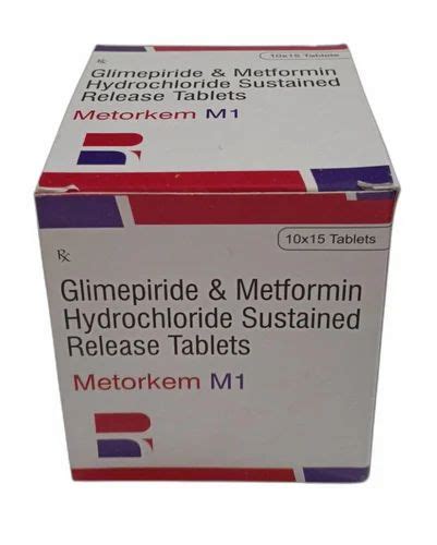 Glimepiride Metformin Hydrochloride Sustained Release Tablets 500 Mg At Best Price In Bengaluru