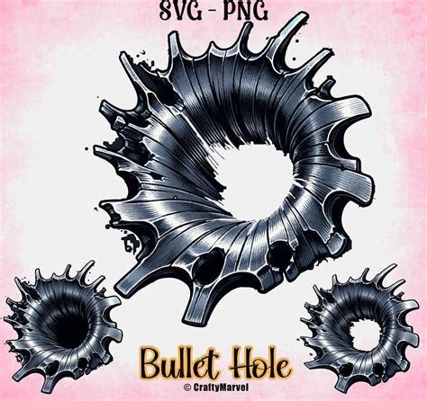 Bullet Hole Svg Hole In The Wall Png Vector Clipart Digital Download