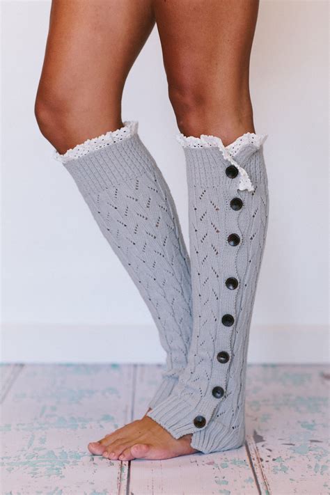 Button Up Knitted Leg Warmers Knitted Leg Warmers Knit Leg Warmers