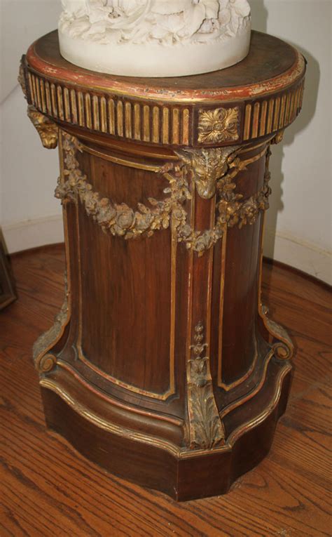 French Carved And Giltwood Pedestal