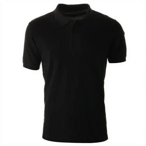 Cotton Plain Mens Black Polo Neck T Shirts Size Small At Rs 240piece In Bengaluru